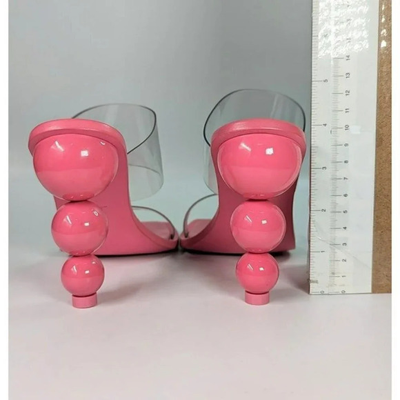 Cult Gaia Women's Vita Vinyl Stacked-Heel Sandals Blossom Size 36 (MSRP $428) - Picture 7 of 10